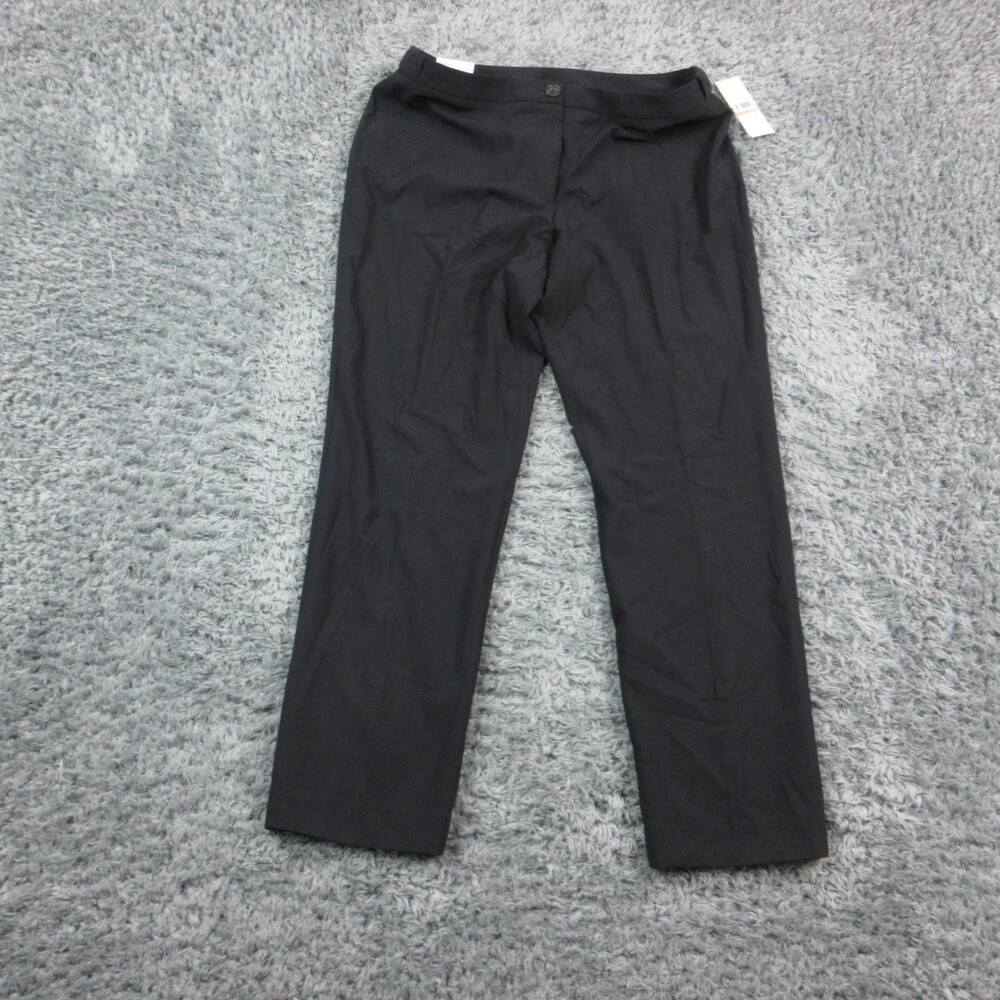DKNY Pants Womens 12 Straight Leg Stretch Dress Career Blue 35x29* NWT